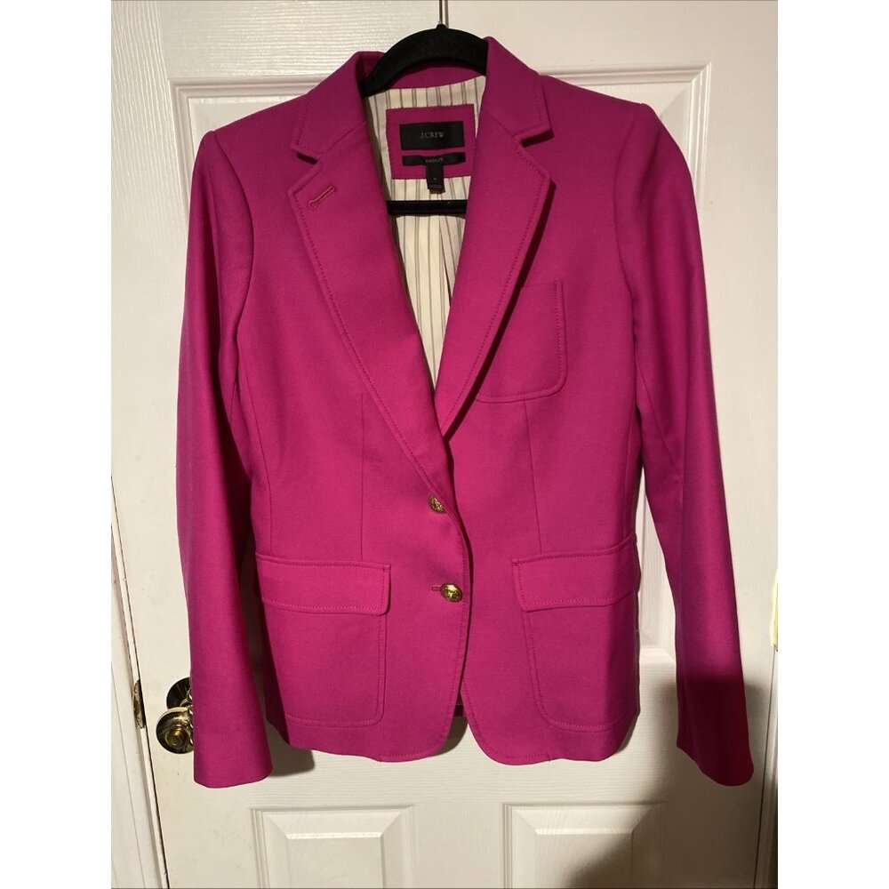 J Crew Rhodes 100% Wool Blazer Jacket Gold Button Office Career Size: 4